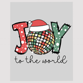 Joy to the World Disco Christmas Ready to Press DTF Transfer